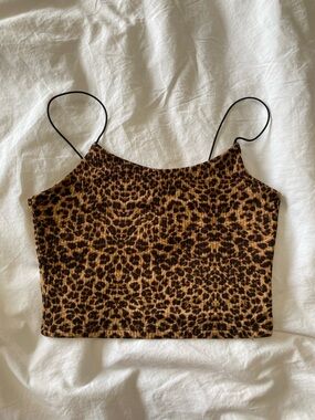 Garage Leopard-Print Crop Top